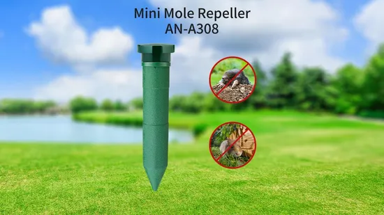 Outdoor Ultrasonic Waterproof Repeller Device for Mole and Gopher 