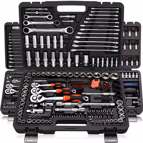 158PCS Professional Repair Household Hand Tool Kit with Blow Case Tools Se