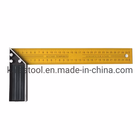 Yellow Paint Try Square for Measuring