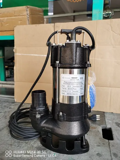 Copper Winding Control Box Impeller Submersible Dewatering Sewage Slurry Pump for Drainage 